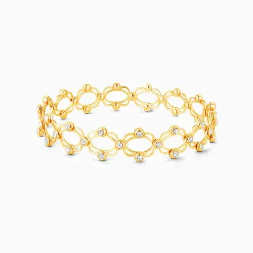 The Golden Supple Bracelet with zircons