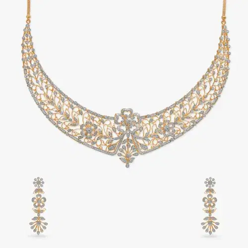 Elegance Entwined Diamond Necklace Set 2