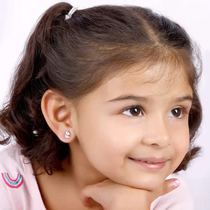Silver Honey Blossom Kids Earrings , 1-5