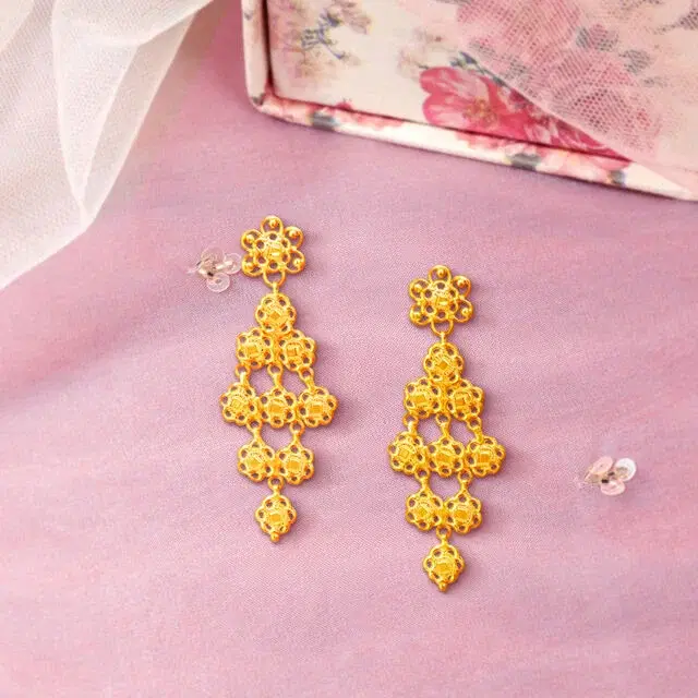 Layered Floral Necklace Set ,